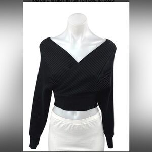 Elegant Black V-Neck Sweater